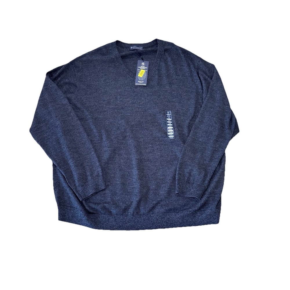 Hart Schaffner Marx Extra Fine Merino Wool V-Neck Sweater 3XB